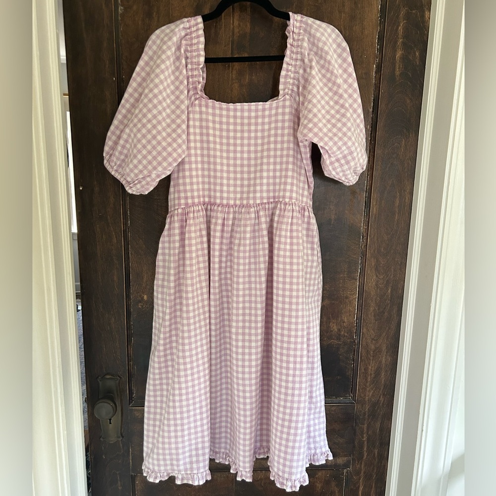 Little Cottonwood Lilac Gingham Buttercup dress
